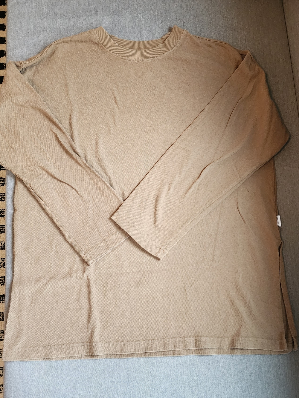 Sunday Tee Le Bon Shoppe Women's Long-Sleeve T-Shirt Crewneck Shirt in Tobacco